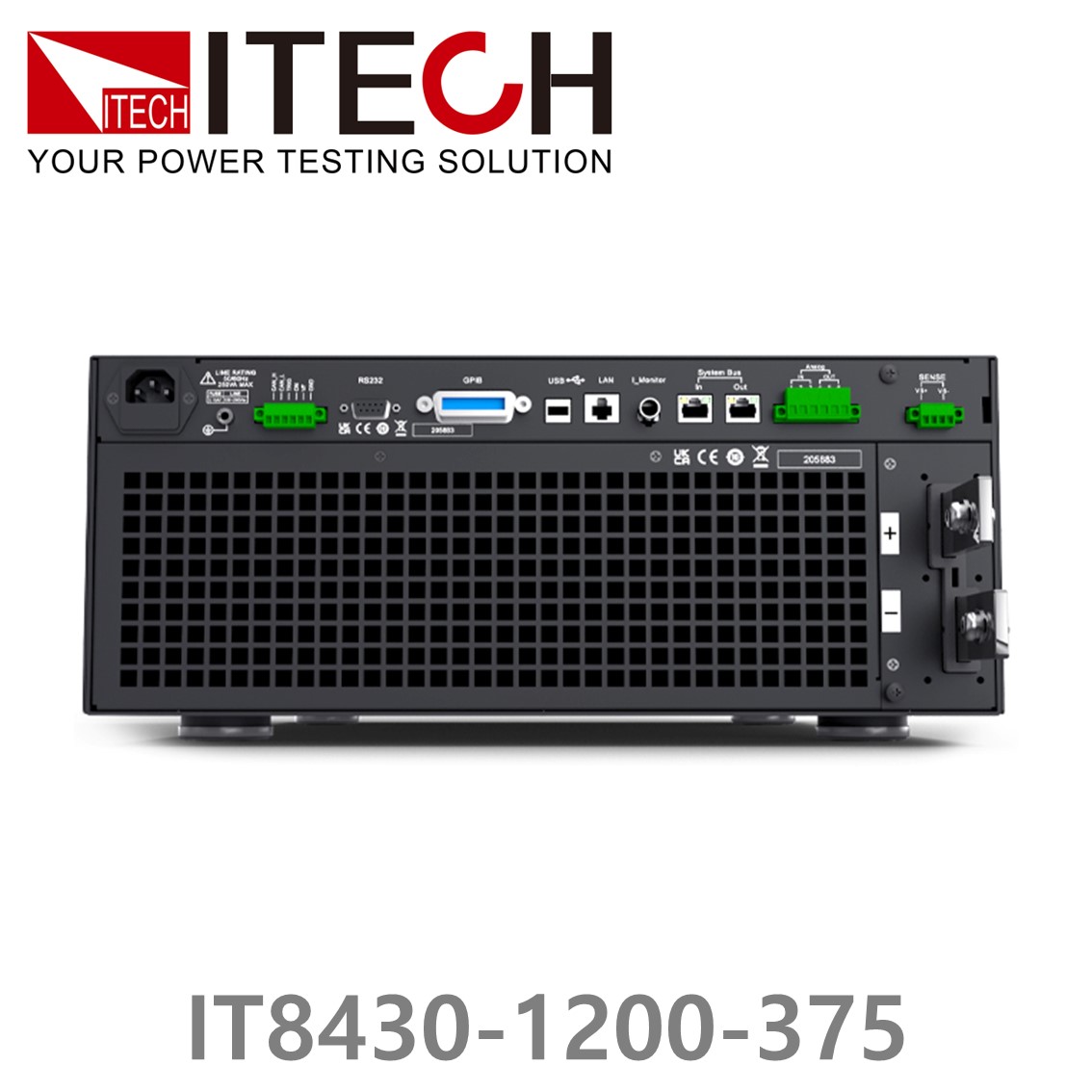 [ ITECH ] IT8430-1200-375  고성능 DC전자로드 1200V/375A/30kW (27U) DC전자부하