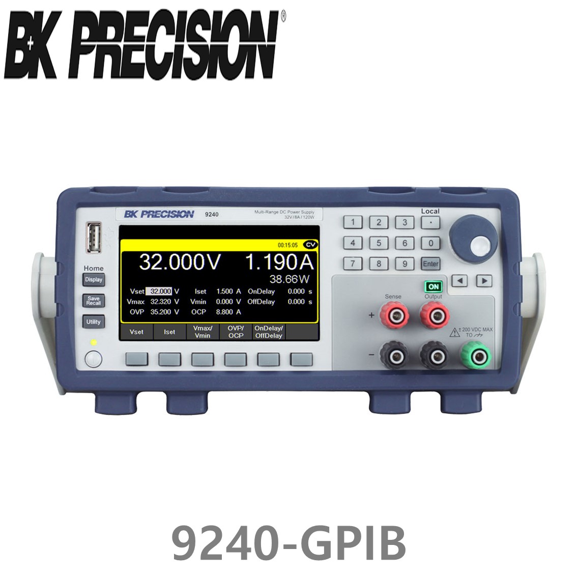 [ BK Precision ] 9240-GPIB  32V/8A/120W 멀티레인지 DC전원공급장치