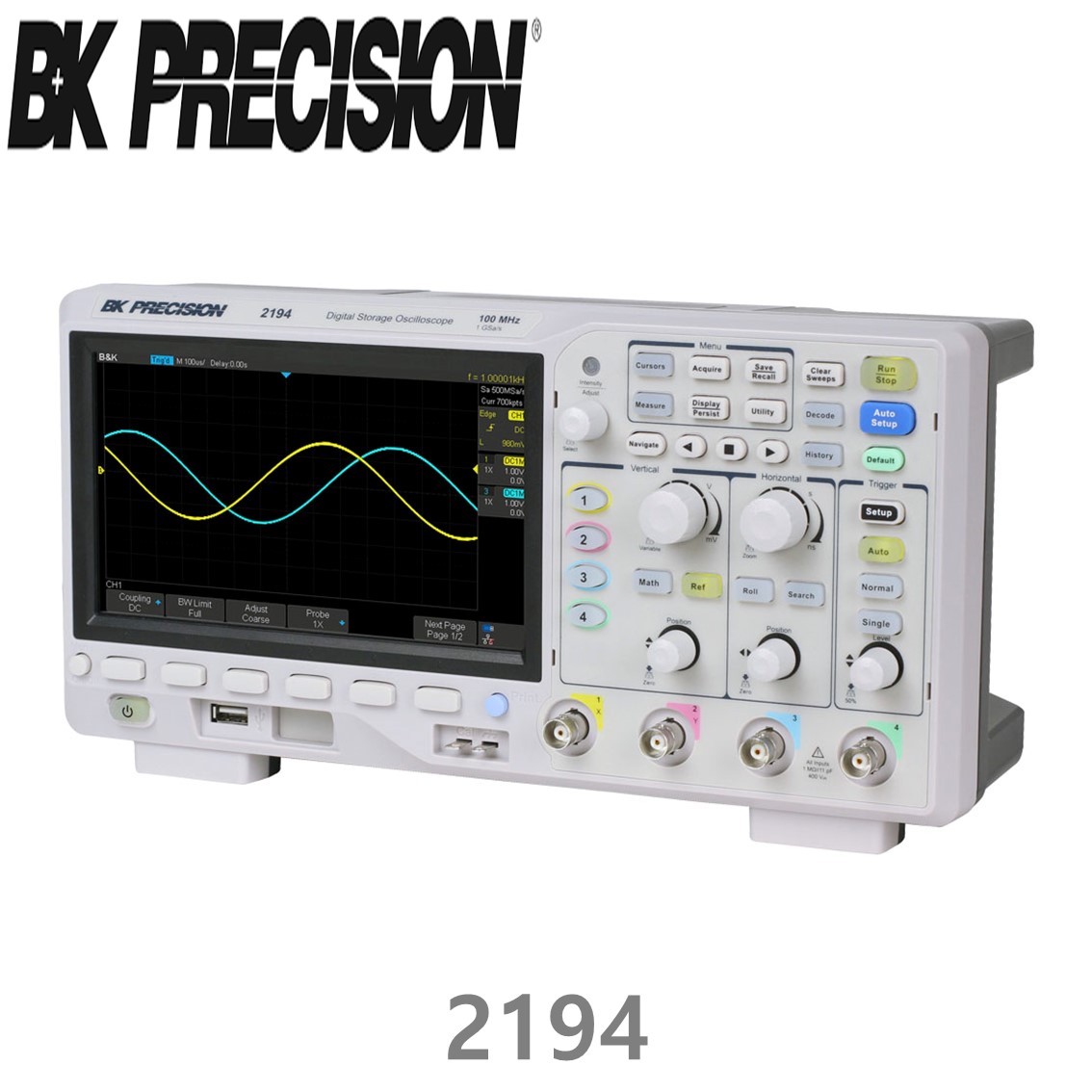 [ BK Precision ] 2194  4채널/100MHz/1GSa 디지털 스토리지 오실로스코프