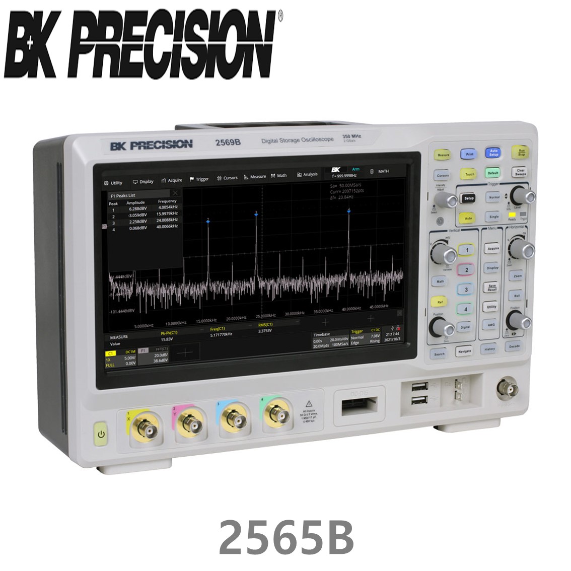 [ BK Precision ] 2565B  4채널/100MHz/2GSa 디지털 오실로스코프