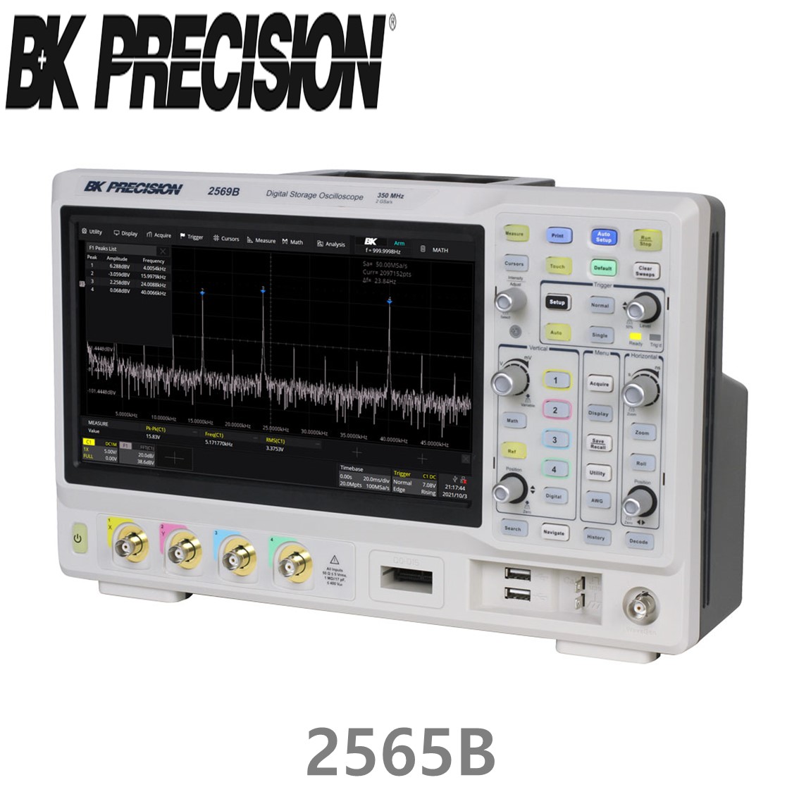 [ BK Precision ] 2565B  4채널/100MHz/2GSa 디지털 오실로스코프