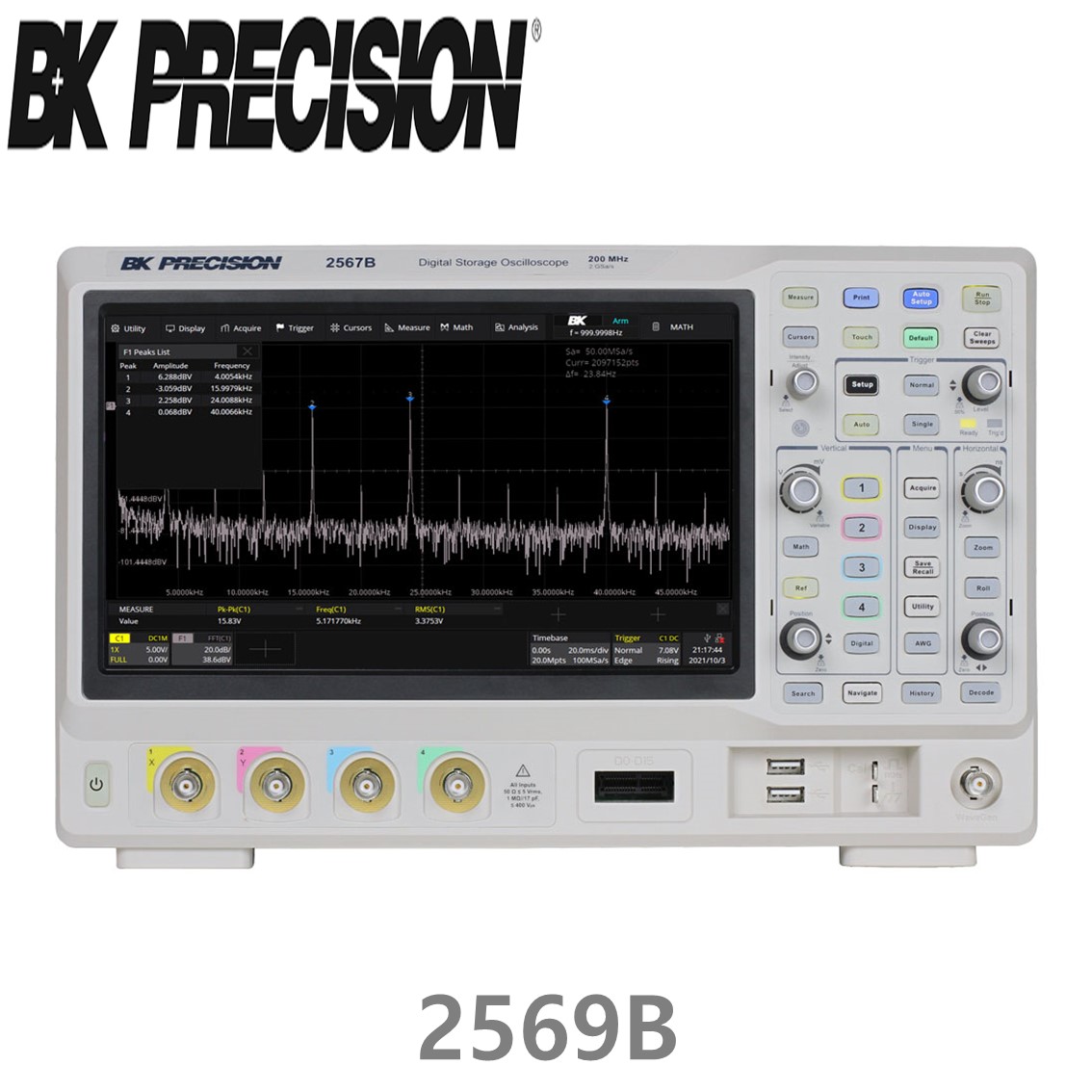 [ BK Precision ] 2569B  4채널/300MHz/2GSa  디지탈 오실로스코프