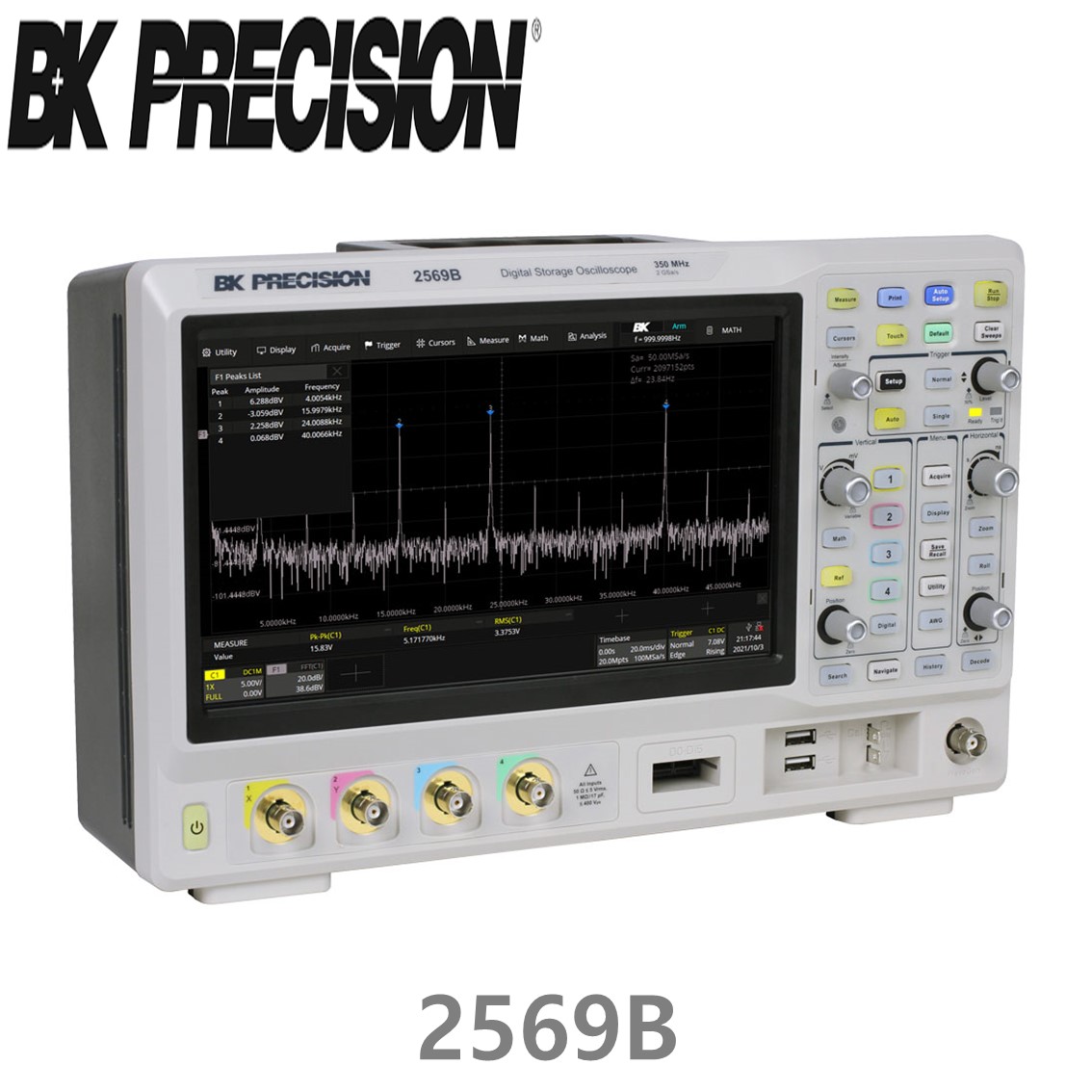 [ BK Precision ] 2569B  4채널/300MHz/2GSa  디지탈 오실로스코프