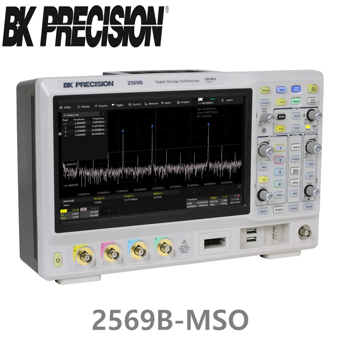 [ BK Precision ] 2569B-MSO  4채널/300MHz/2GSa  디지탈 오실로스코프 MSO