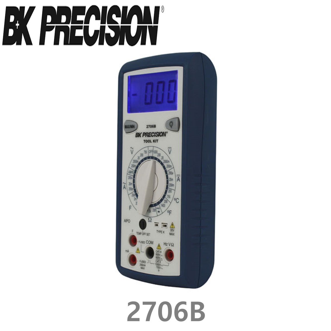 [ BK Precision ] 2706B  휴대용 디지탈 멀티미터 (온도측정 수동 범위 지정)