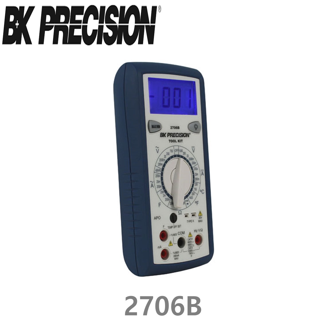 [ BK Precision ] 2706B  휴대용 디지탈 멀티미터 (온도측정 수동 범위 지정)