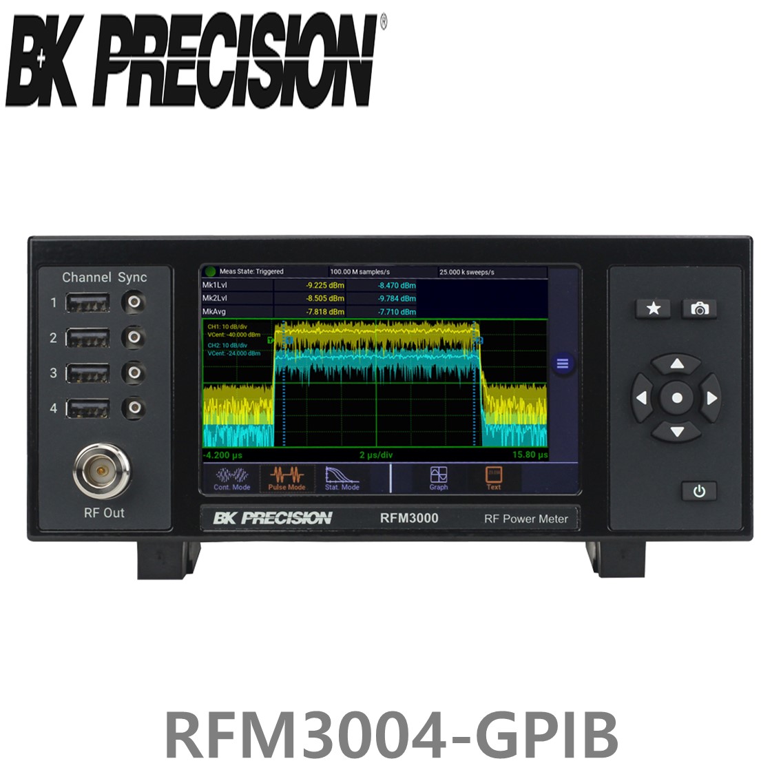 [ BK Precision ] RFM3004-GPIB  4채널 RF전력계 GPIB포함(RFP3006, RFP3008, RFP3018, RFP3040, RFP3118, RFP3140)