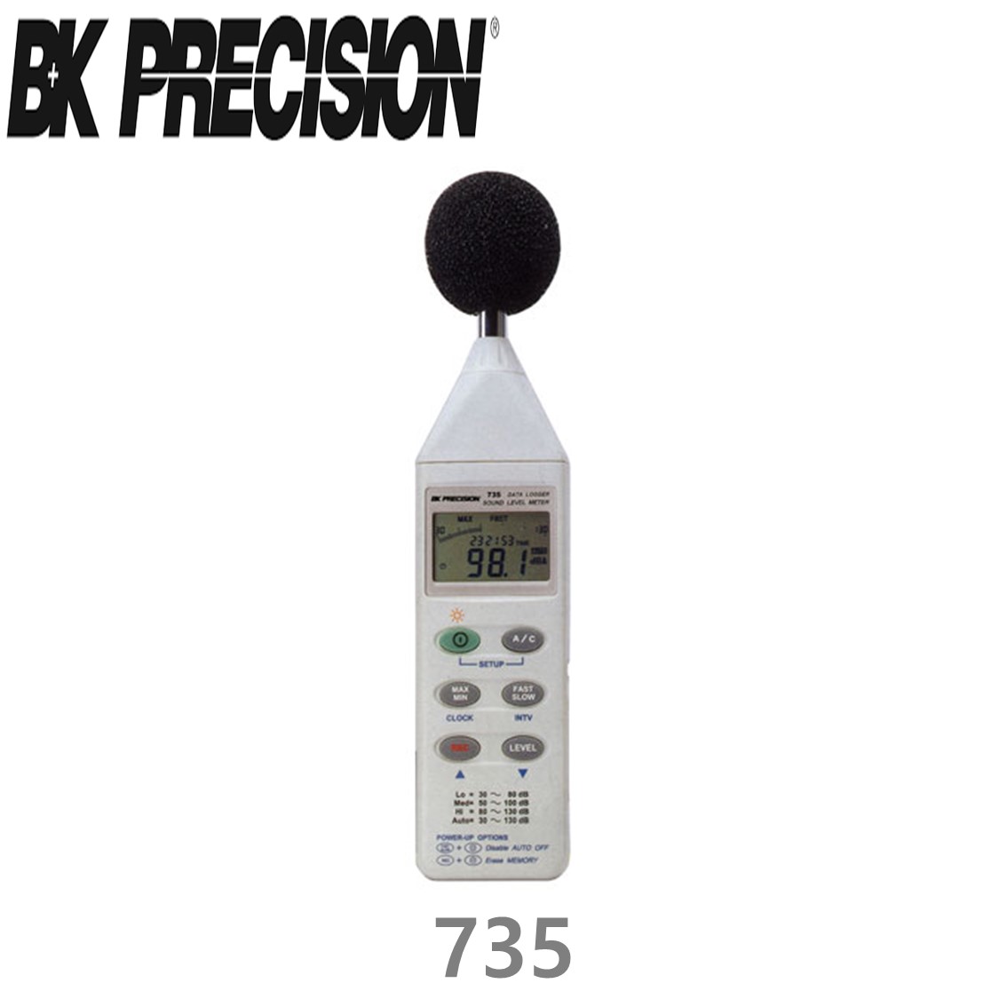 [ BK Precision ] 735  소음계 데이터 로깅 디지털 사운드 레벨 미터