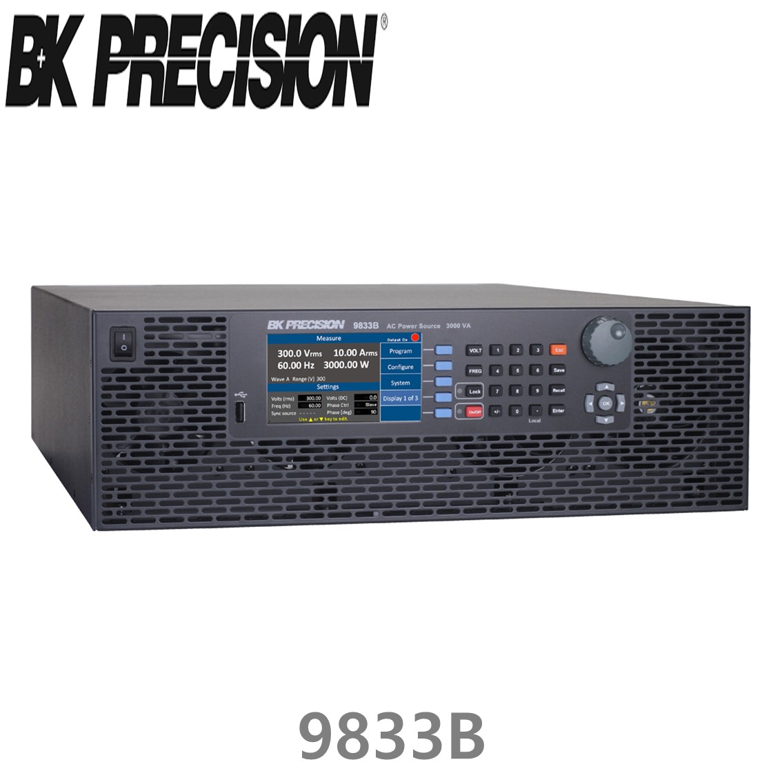 [ BK Precision ] 9833B  프로그래머블 AC파워소스 3000VA