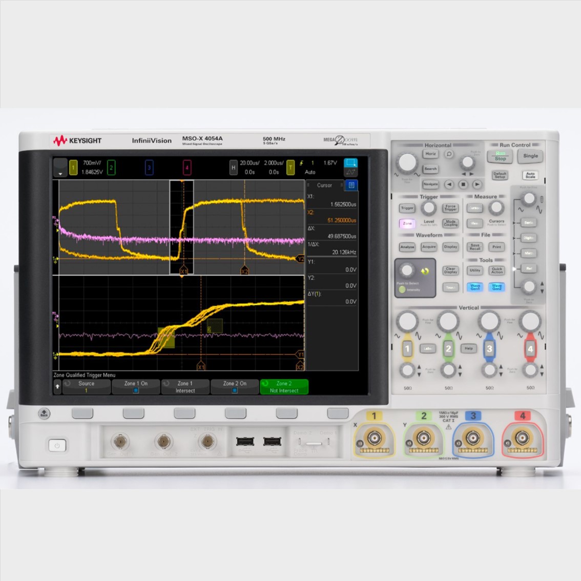 [ KEYSIGHT ] MSOX4054A  4채널/500MHz/디지탈16채널 혼합신호 디지탈오실로스코프