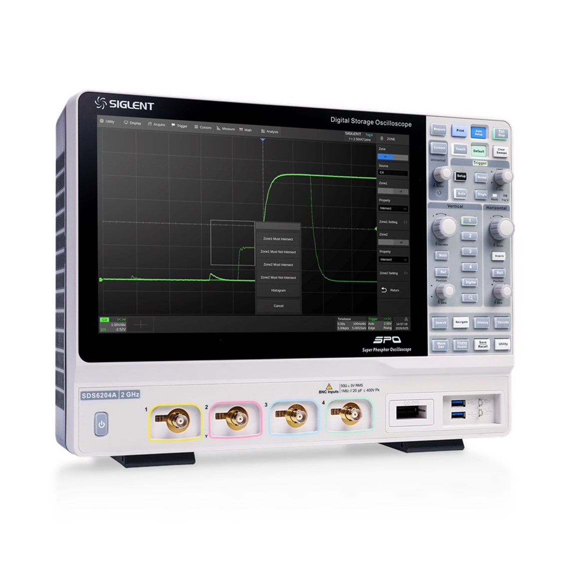 [ SIGLENT ] SDS6104A  오실로스코프 4채널/1GHz/5GSa/s(10 GSa/s ESR)/500Mpts