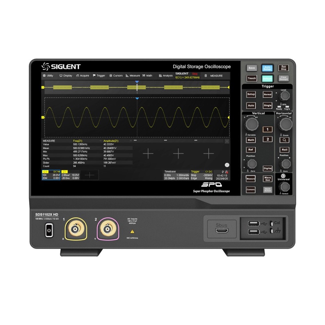 [ SIGLENT ] SDS1102X HD 시글런트 오실로스코프 2채널/100MHz/2GSa/s/12-bit/100Mpts