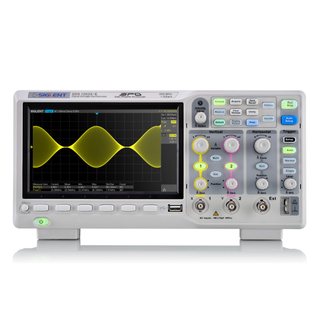 [ SIGLENT ] SDS1202X  시글런트 오실로스코프 2채널/200MHz/1GSa/s/14M