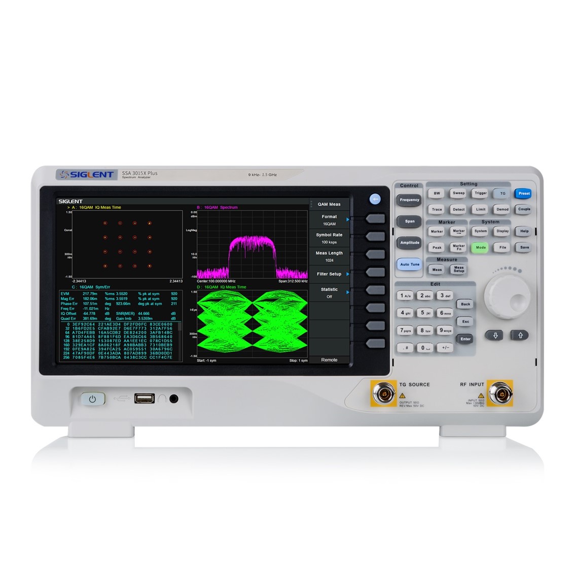 [ SIGLENT ] SSA3015X Plus  스펙트럼 분석기 9KHz-1.5GHz / -98dBc/Hz