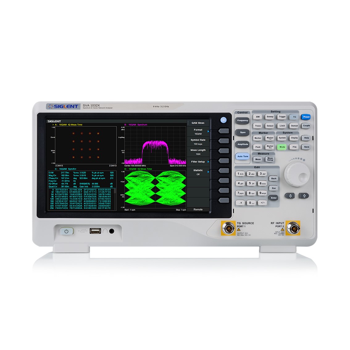 [ SIGLENT ] SVA1032X  스펙트럼 분석기 9KHz-3.2GHz /< -99 dBc/Hz / RBW 1Hz-1MHz