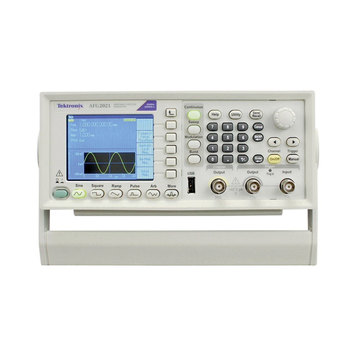 [ TEKTRONIX KETHLEY ] AFG2021  임의파형발생기,함수발생기 1채널/250MS/s/20MHz/14비트/3.5컬러LCD