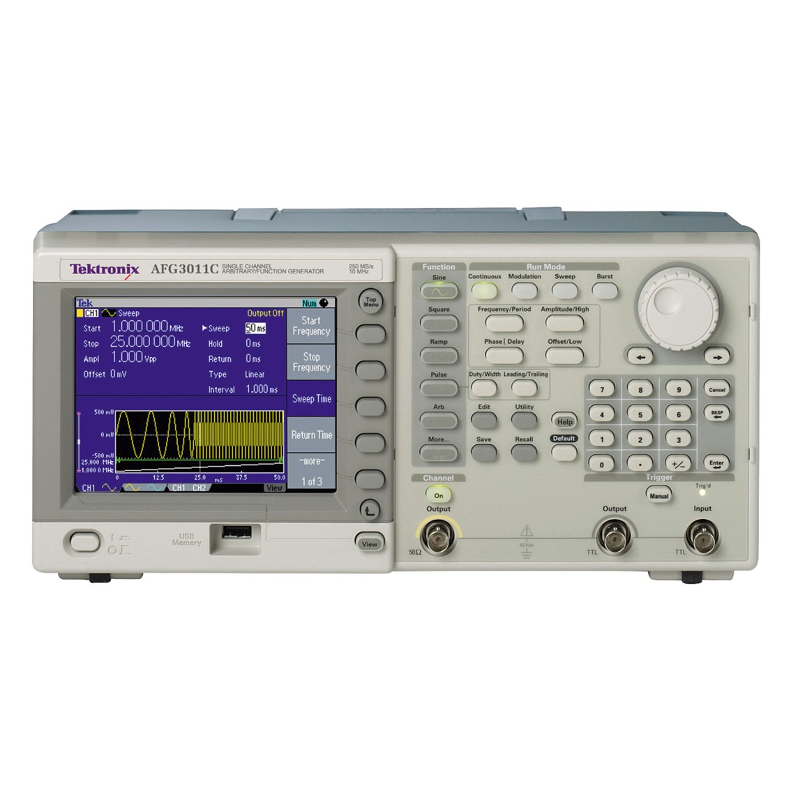 [ TEKTRONIX KETHLEY ] AFG3011C  임의파형발생기,함수발생기 1채널/10MHz/250MSa/s/128k