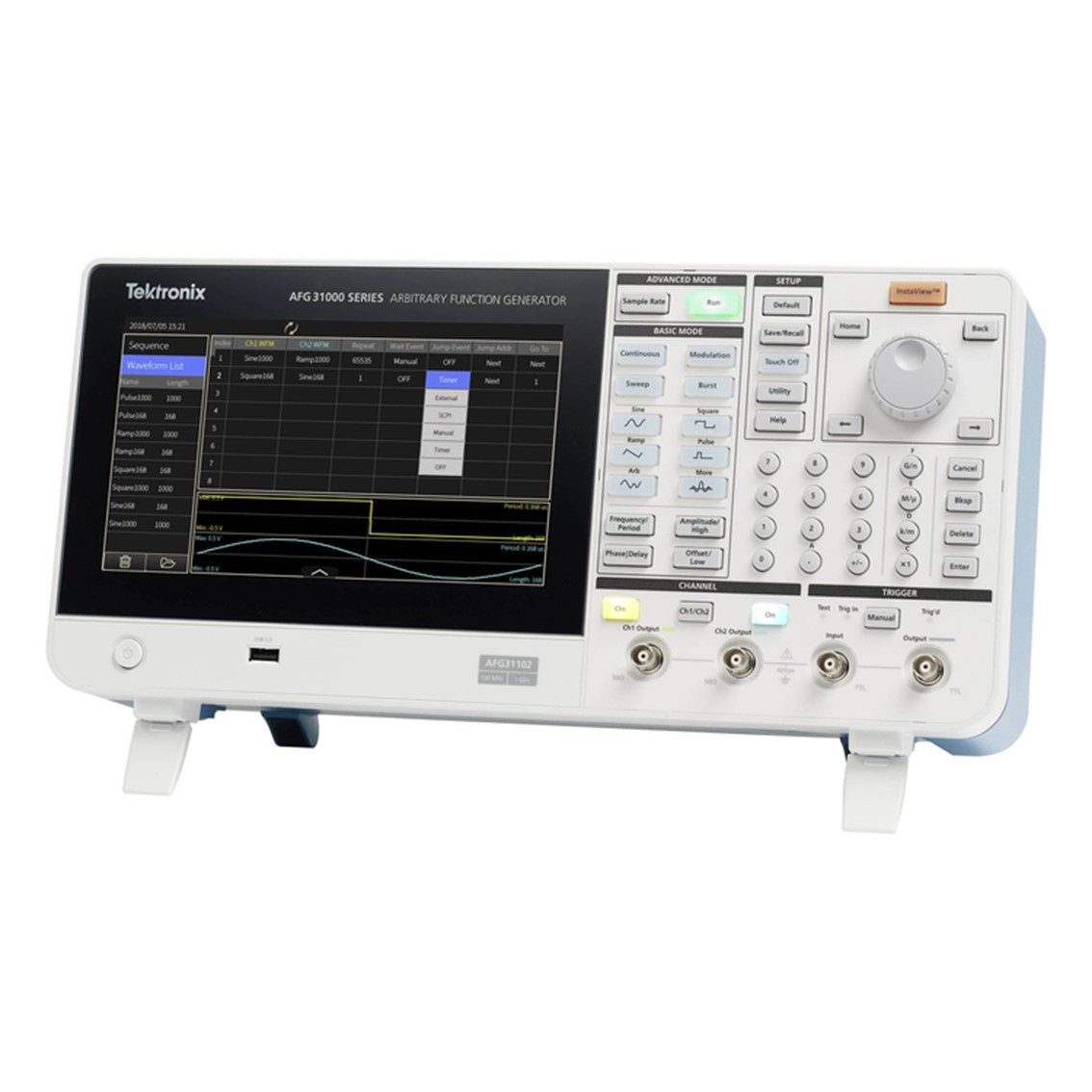 [ TEKTRONIX KETHLEY ] AFG31252  임의파형발생기,함수발생기 2채널/250MHz/2GSa/s/16Mpts