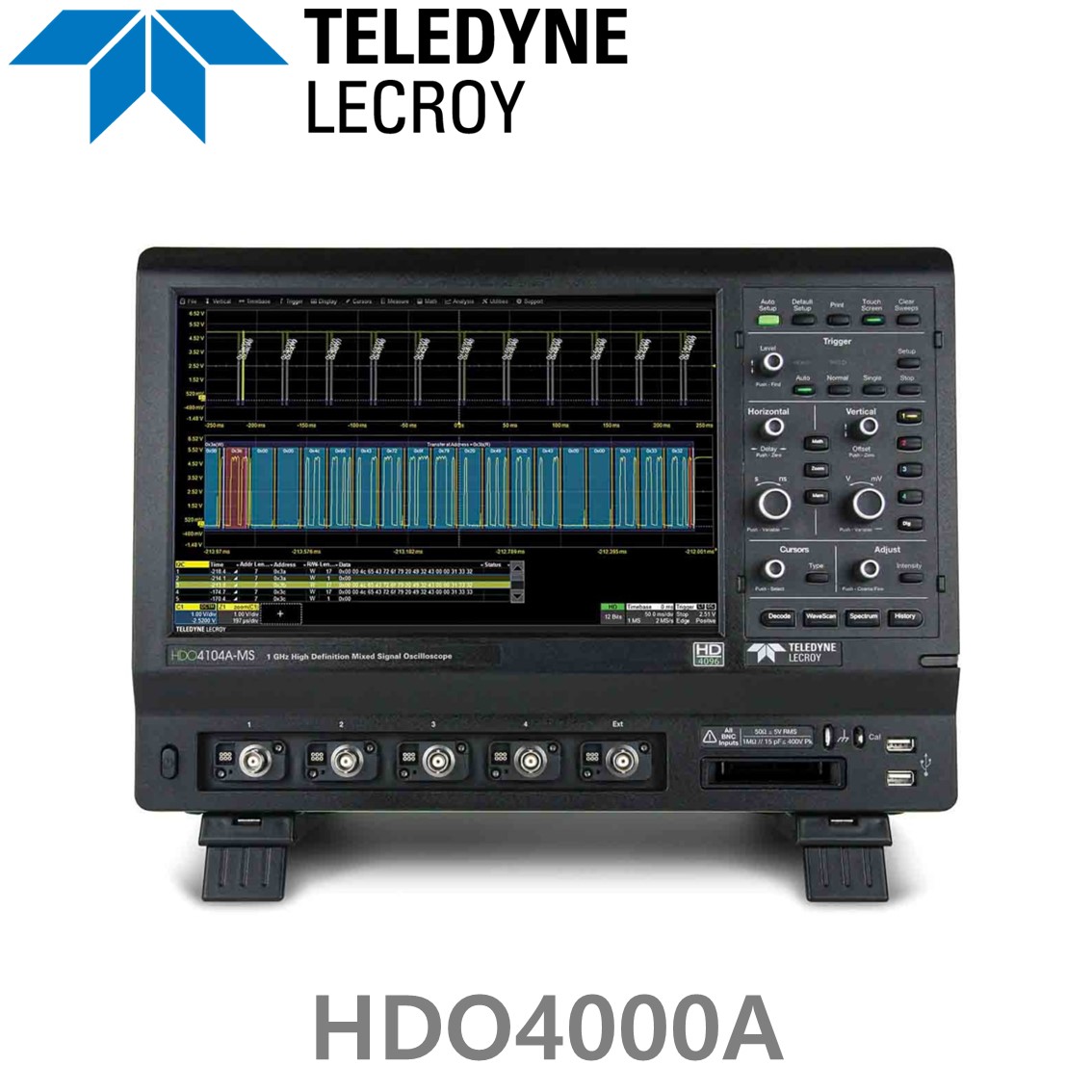 [ LECROY ] HDO4104A-MS 고화질 오실로스코프 4CH / 1GHz / 10GS / 12.5Mpts / 12Bit