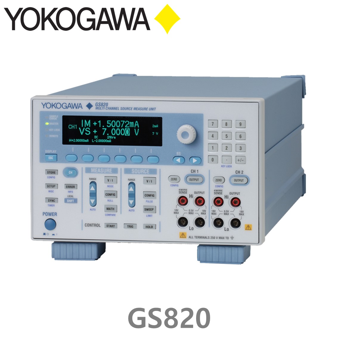 [ YOKOGAWA ] GS820 765602 요꼬가와 다채널 소스측정장치 DC소스, 신호발생기