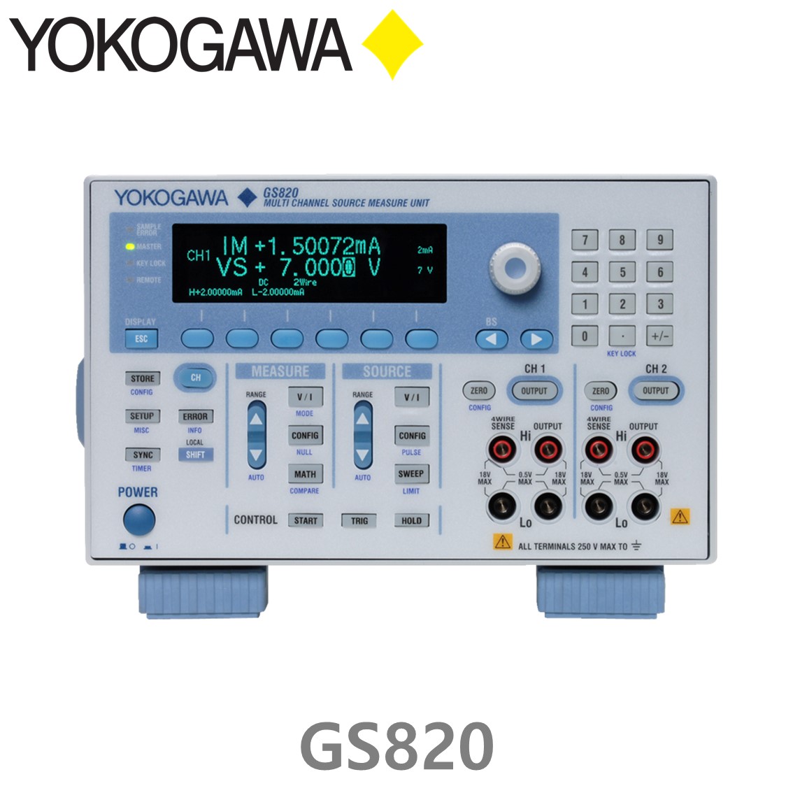 [ YOKOGAWA ] GS820 765602 요꼬가와 다채널 소스측정장치 DC소스, 신호발생기