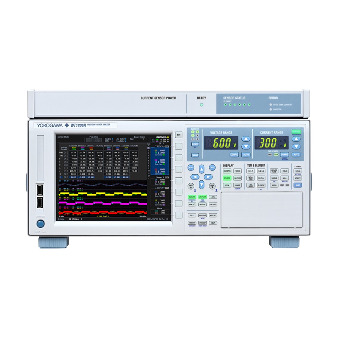 [ YOKOGAWA ] WT1801R  고성능 전력분석기 6채널입력,2MSa(16비트), 8.4인치 XGA, 최대 6개파형 분할화면