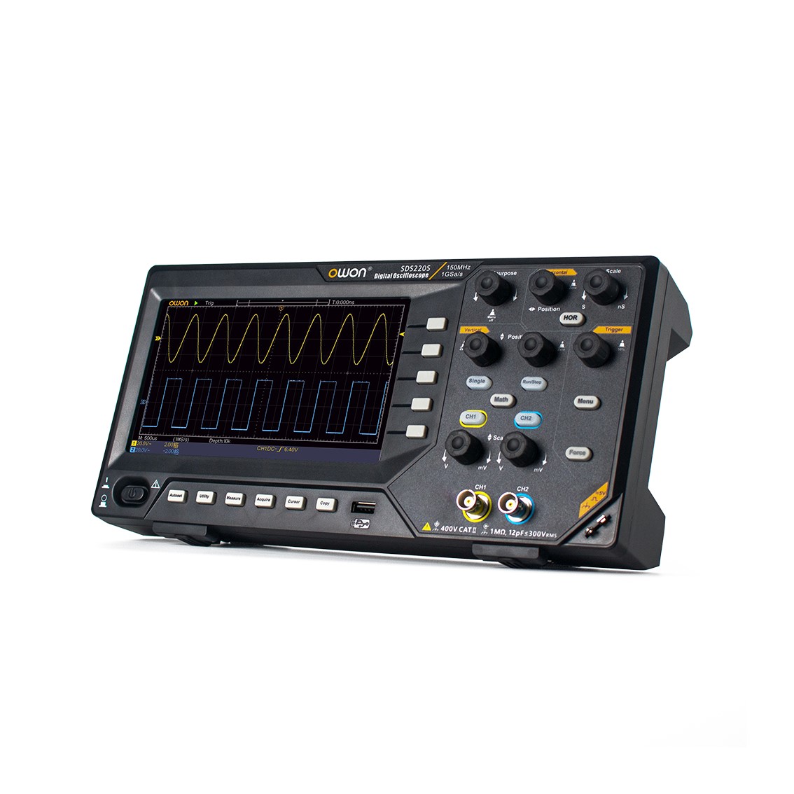 OWON SDS210  2채널, 100MHz, 1GS, 7인치 오실로스코프