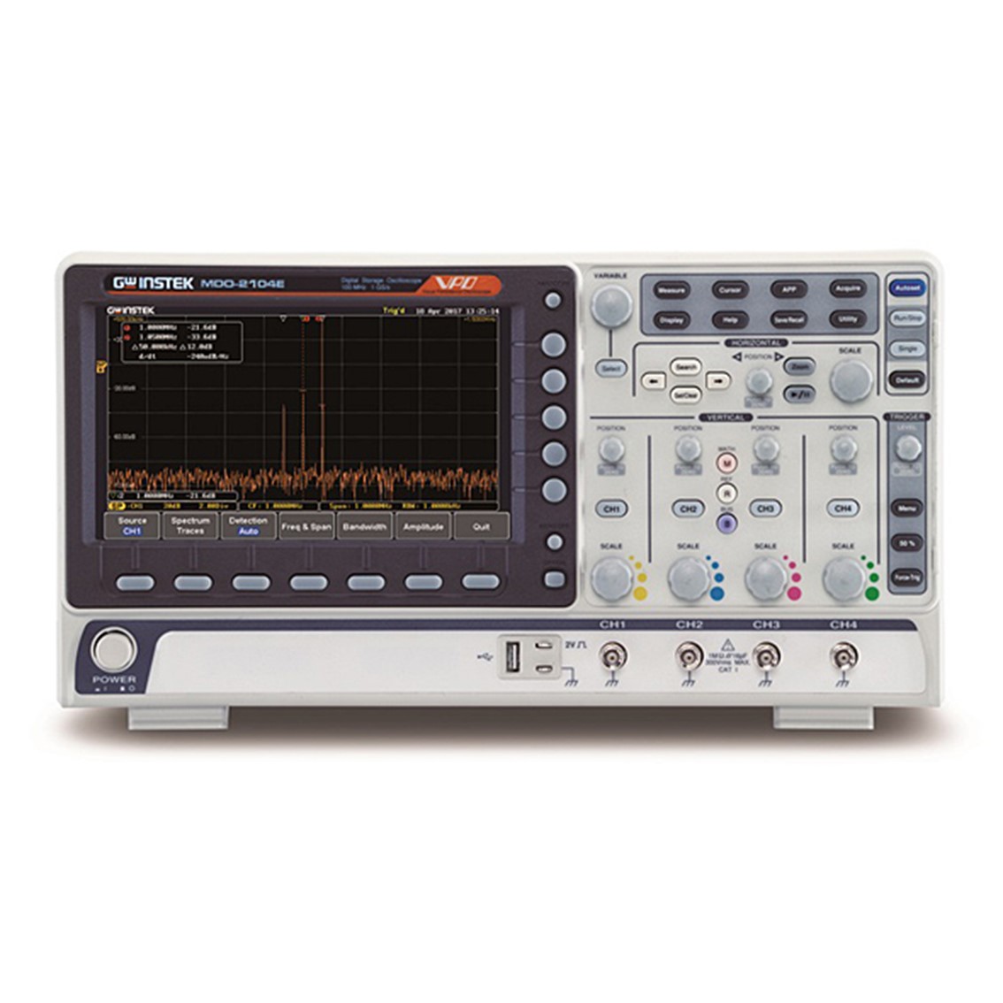 GWINSTEK MDO-2102EG  오실로스코프 2채널,100MHz,1GSa,10M 스펙트럼아날라이저,25M 함수발생기