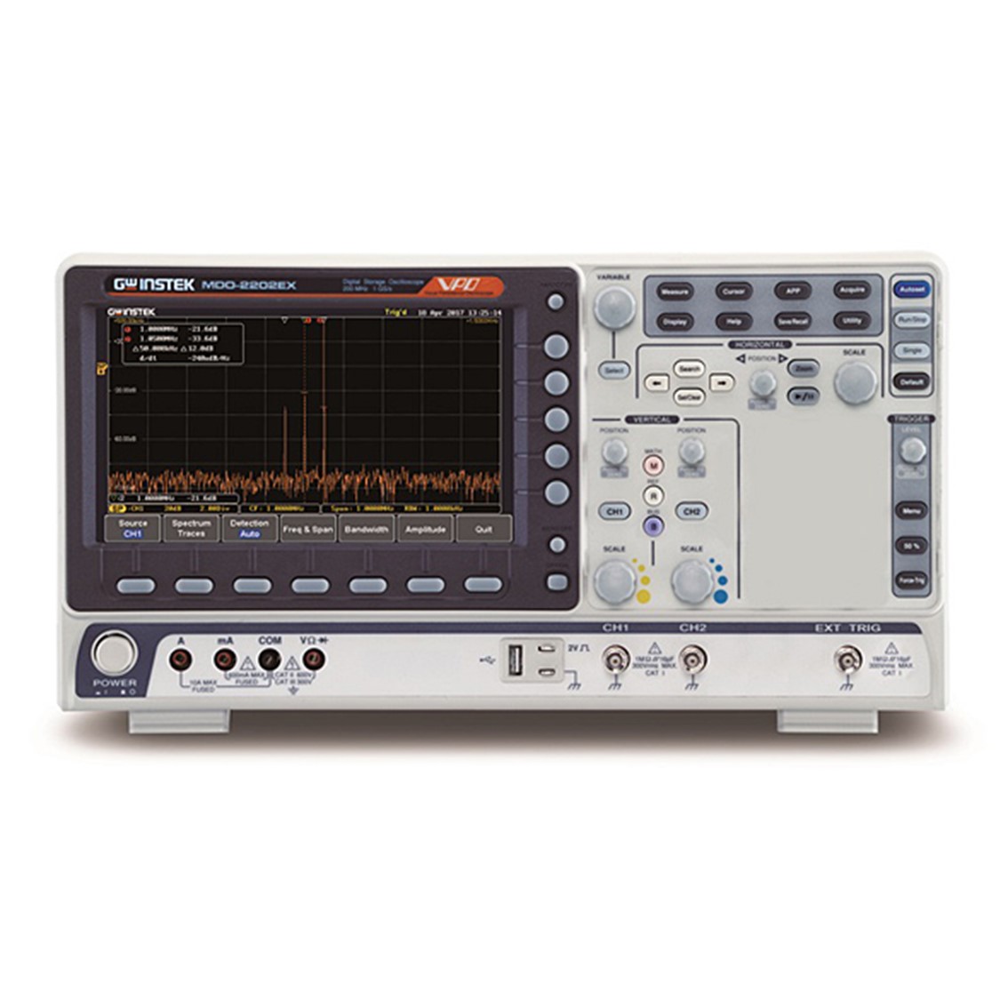 GWINSTEK MDO-2102EG  오실로스코프 2채널,100MHz,1GSa,10M 스펙트럼아날라이저,25M 함수발생기