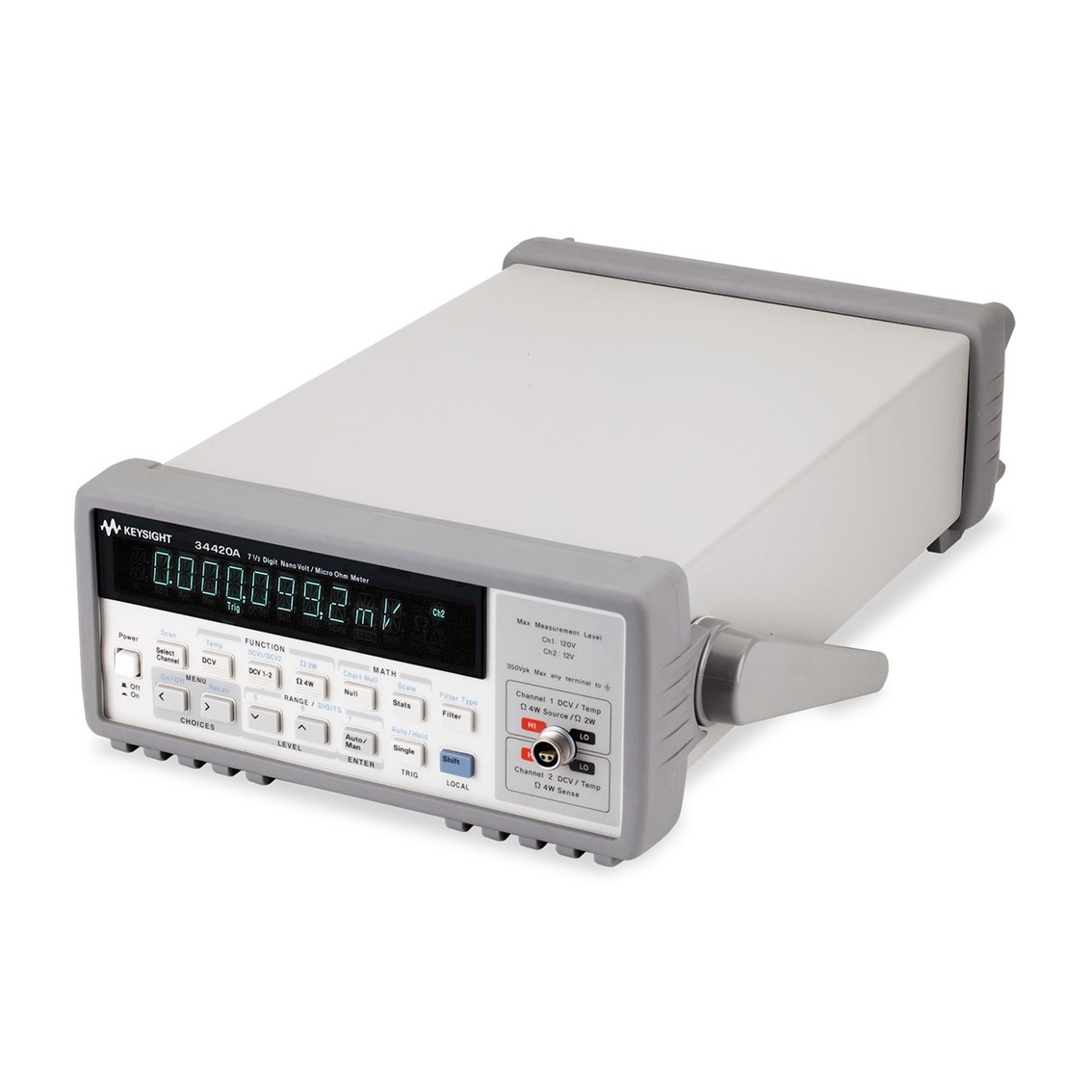 KEYSIGHT 34420A  나노-볼트미터/마이크로-옴 미터, 7.5디지트,0.003% 2,4 와이어 저항, 온도, DCV