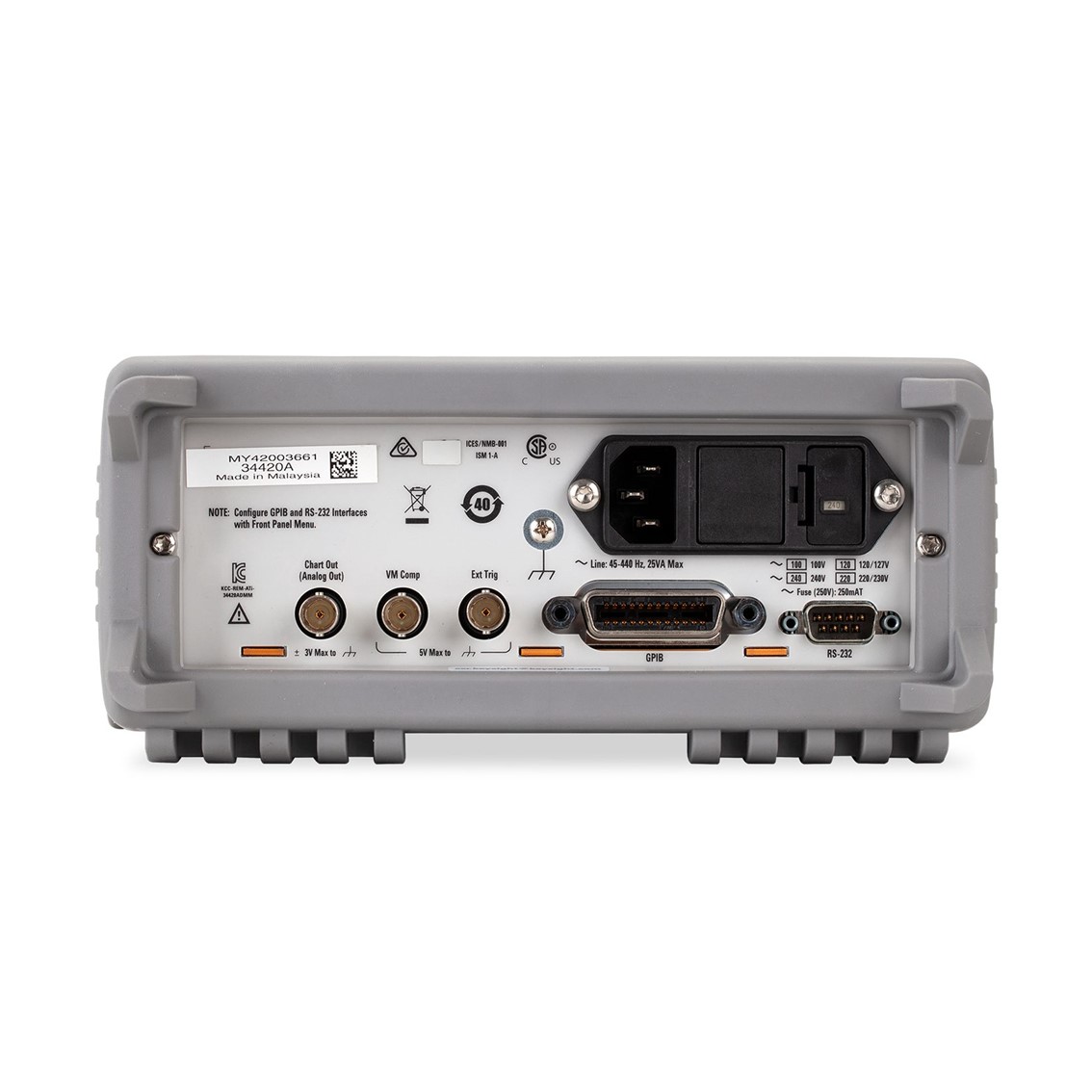 KEYSIGHT 34420A  나노-볼트미터/마이크로-옴 미터, 7.5디지트,0.003% 2,4 와이어 저항, 온도, DCV