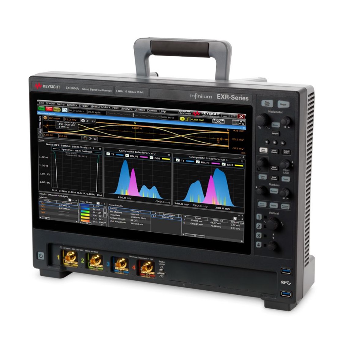 KEYSIGHT EXR404A  Infiniium EXR-시리즈 오실로스코프 4채널,4GHz,16GSa,100Mpts