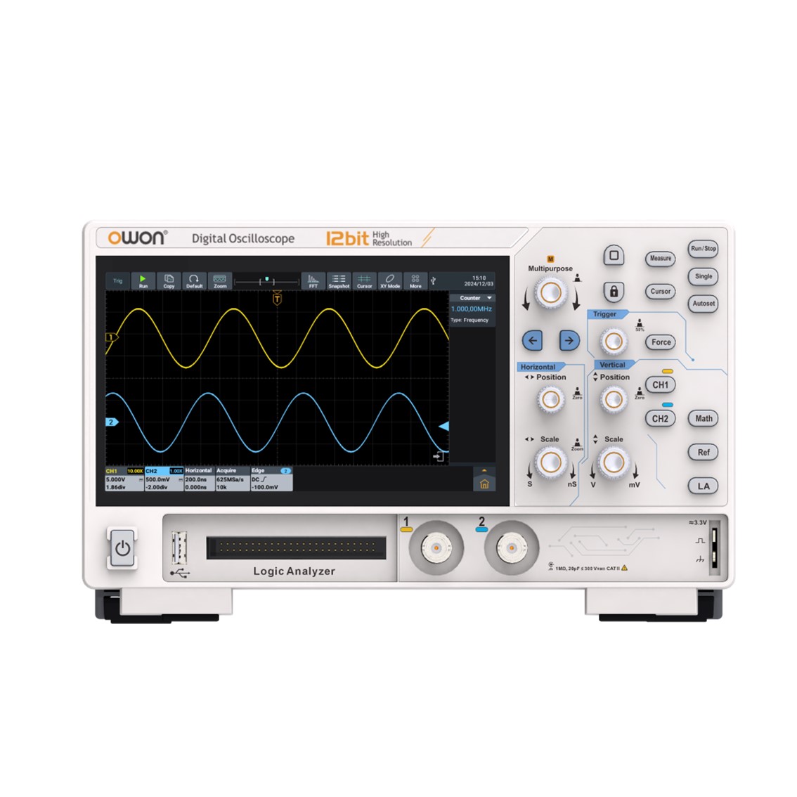 OWON ADS914A  디지탈 오실로스코프 4채널,125MHz,2GSa