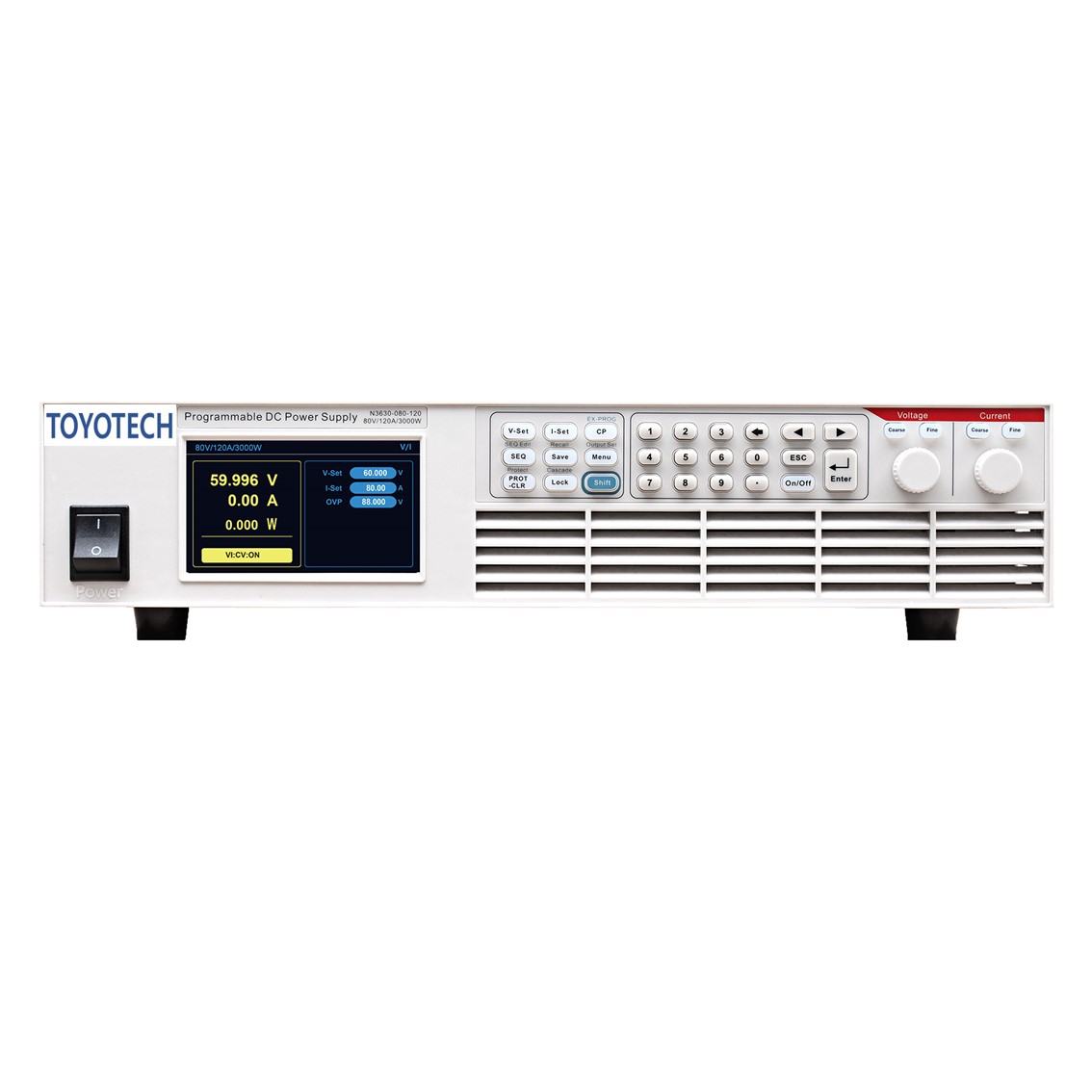 TOYOTECH N3630-080-120  DC파워서플라이 80V/120A/3000W/2U DC전원공급기