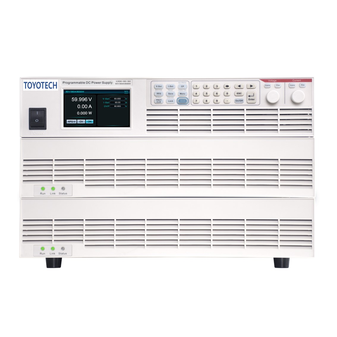 TOYOTECH N3630-080-120  DC파워서플라이 80V/120A/3000W/2U DC전원공급기