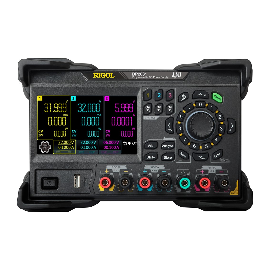 RIGOL DP2031  DC파워서플라이,DC전자로드 222W, 3CH(32V/3A, 32V/3A, 6V/5A),1mV/1mA