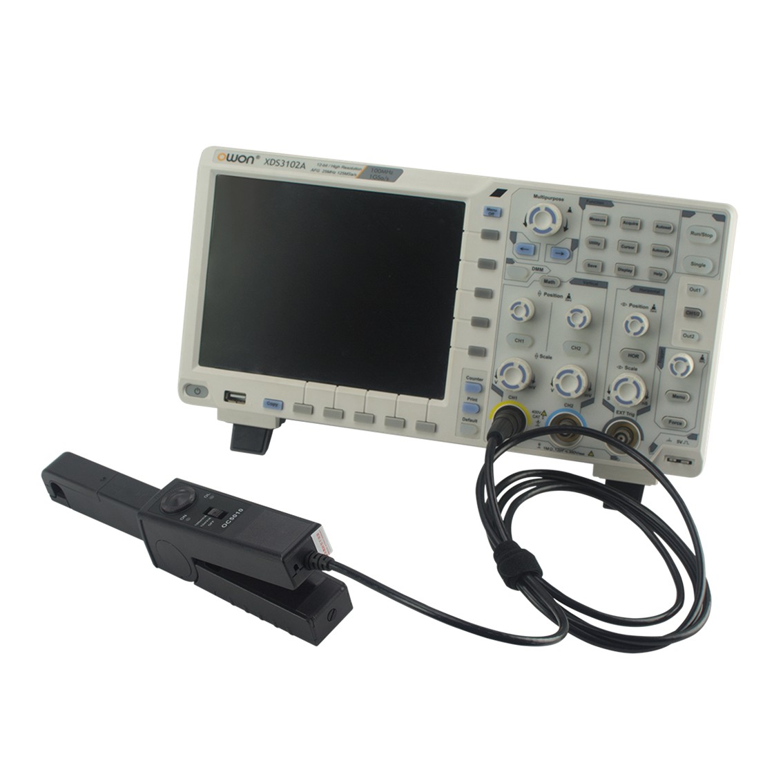 OWON OC5010  AC/DC 전류 프로브 100A, DC~100KHz (±3dB), BNC 출력