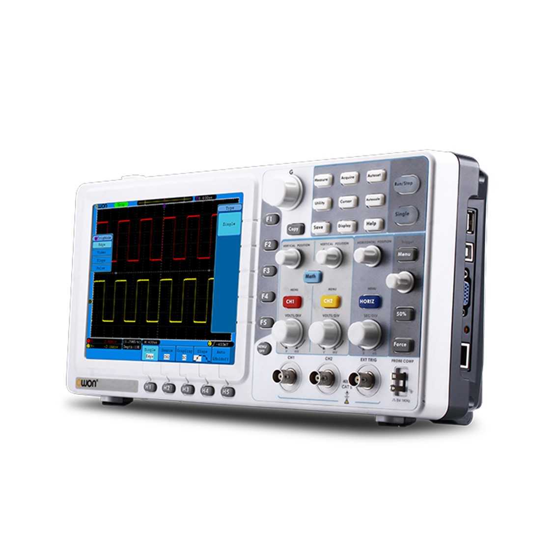 OWON SDS5052E  휴대용 오실로스코프 50MHz, 2채널, 500MS/s, 8인치 디스플레이
