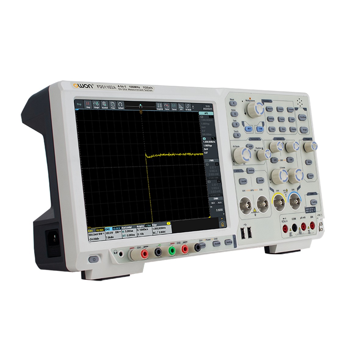 OWON FDS3202  다기능 오실로스코프 200MHz, 2채널, 2.5GS/s 8비트  파형발생기, 파워서플라이, 멀티미터