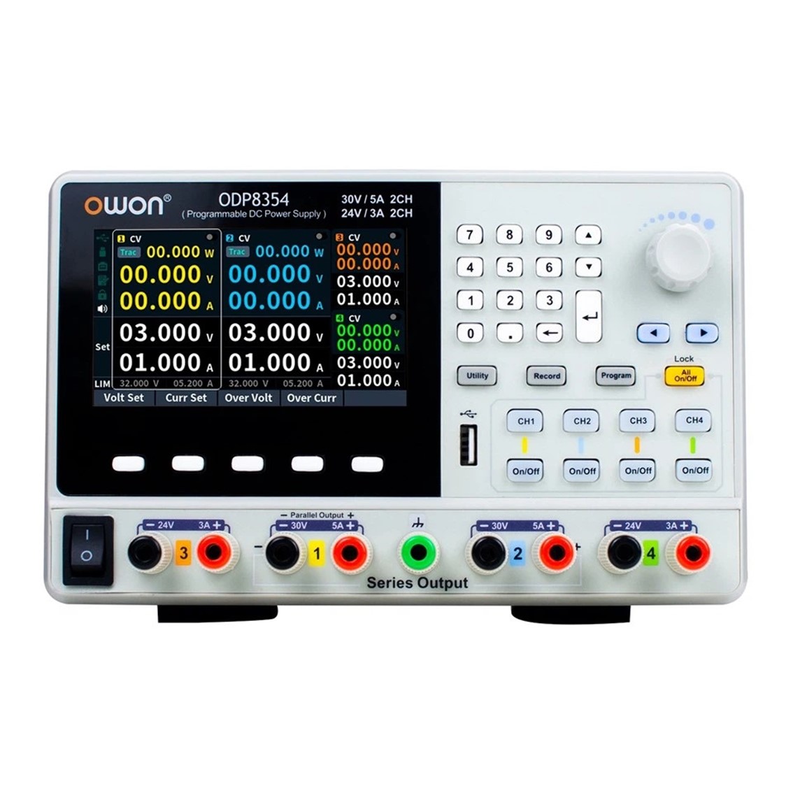 OWON ODP8654  DC파워서플라이 4채널 60V, 5A, 90W 2CH 24V, 3A, 24W 2CH DC전원공급기