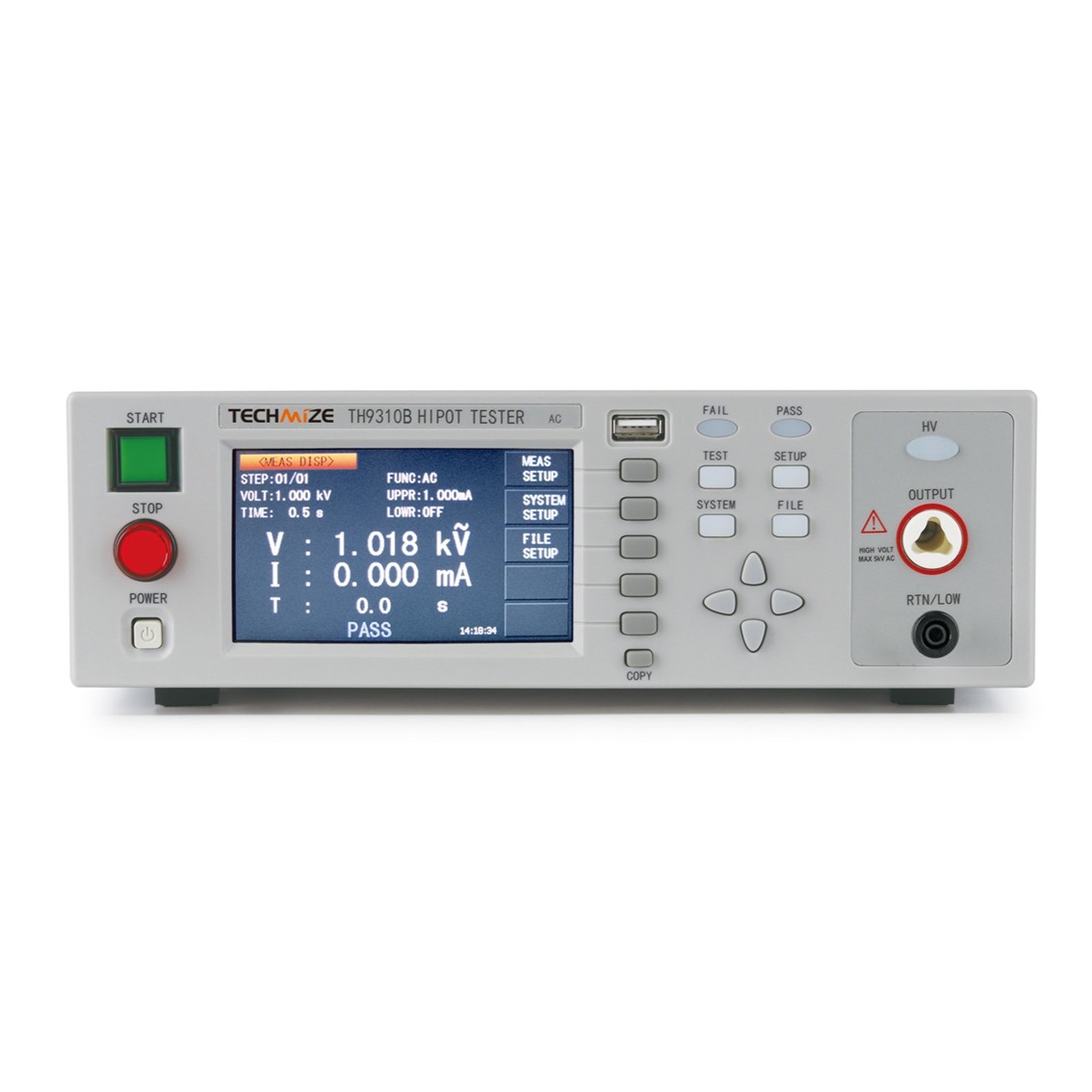 TECHMIZE TH9310  내전압시험기, 절연 저항 테스트기 AC:5kV/10mA; DC:6kV/5mA