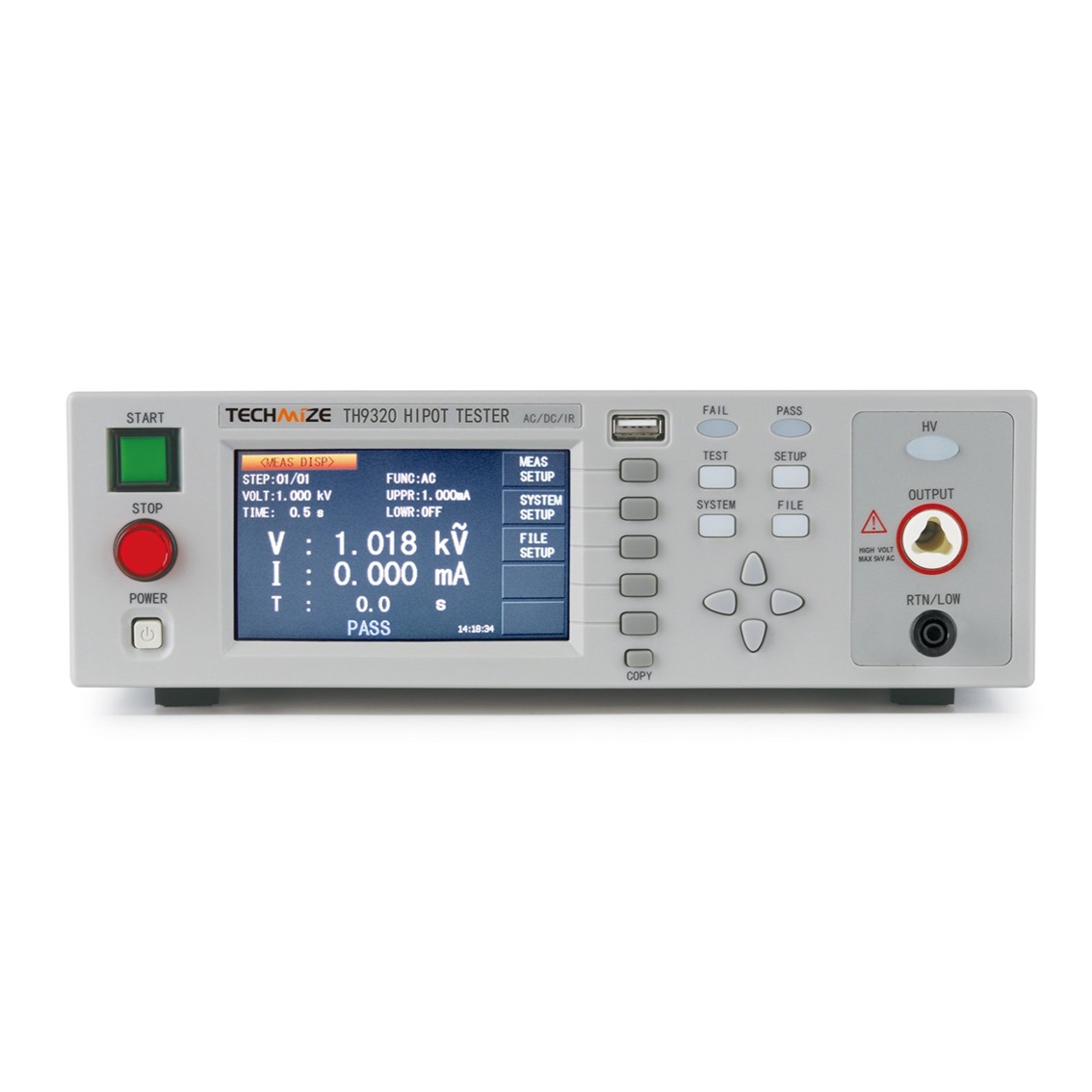 TECHMIZE TH9310  내전압시험기, 절연 저항 테스트기 AC:5kV/10mA; DC:6kV/5mA