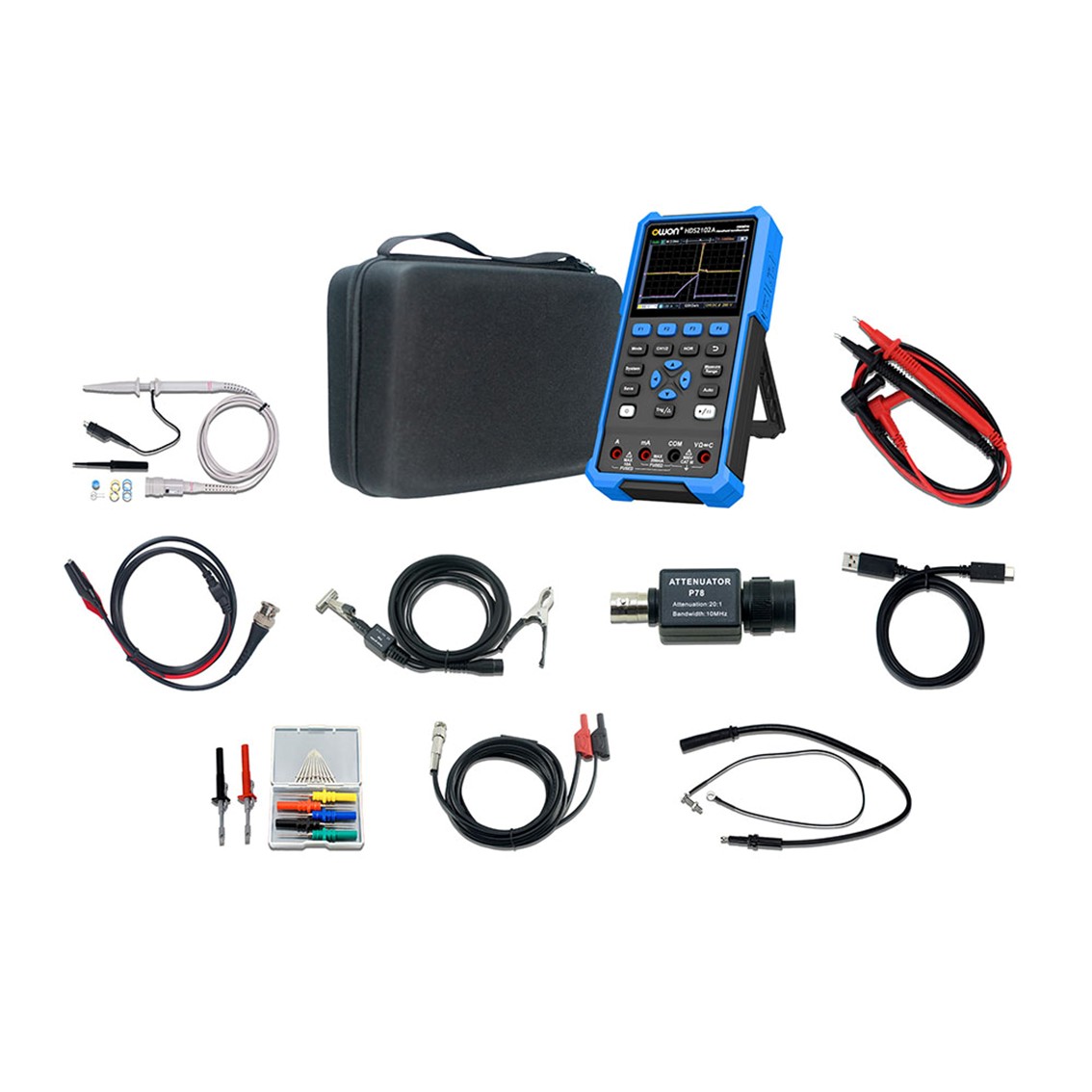 OWON HDS2102A  자동차진단용 휴대용 오실로스코프 100MHz, 2CH, 500MS/s. 8K Memory C타입