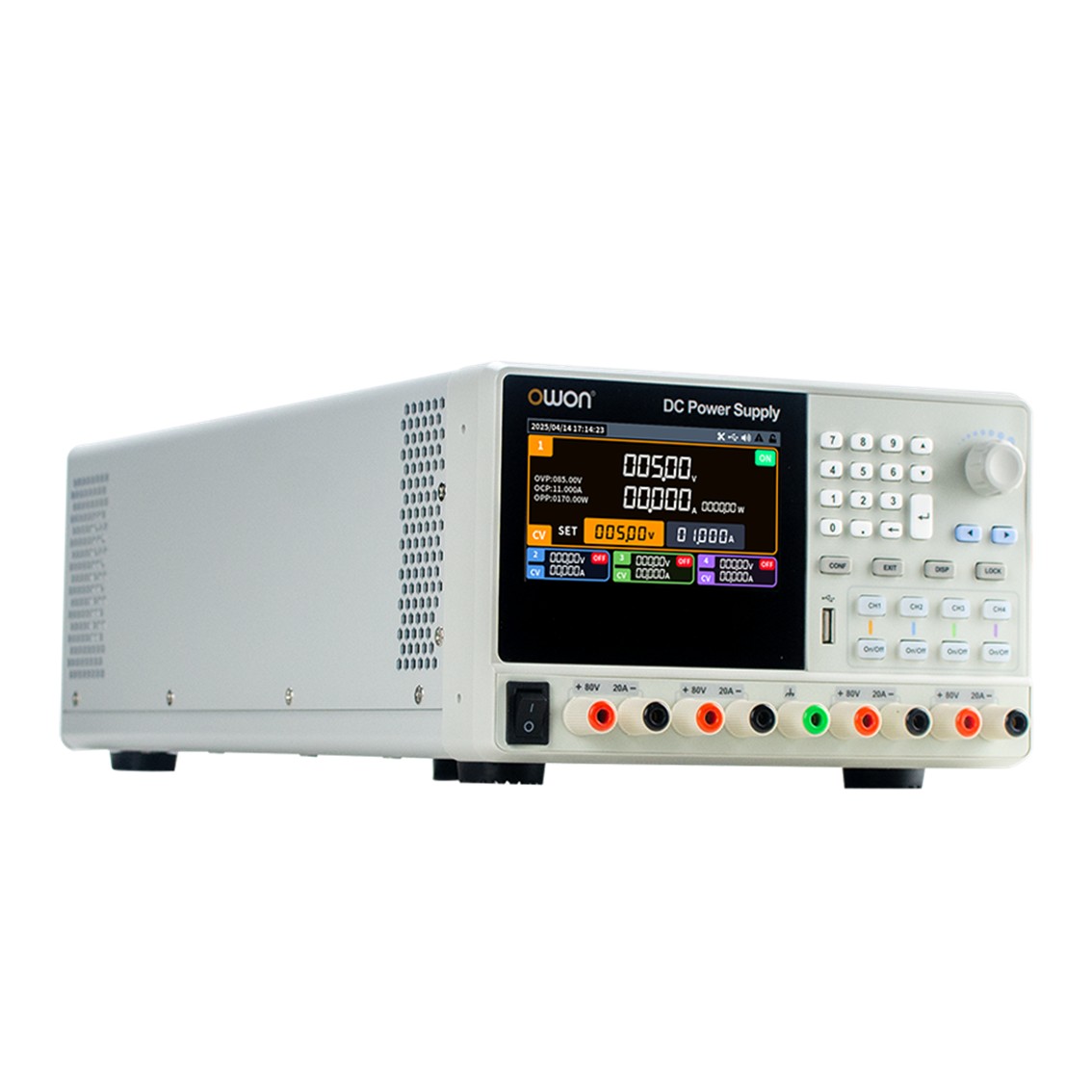 OWON OWH8040Q-600F DC파워서플라이 4채널, 80V, 10A, 4채널x150W DC전원공급기