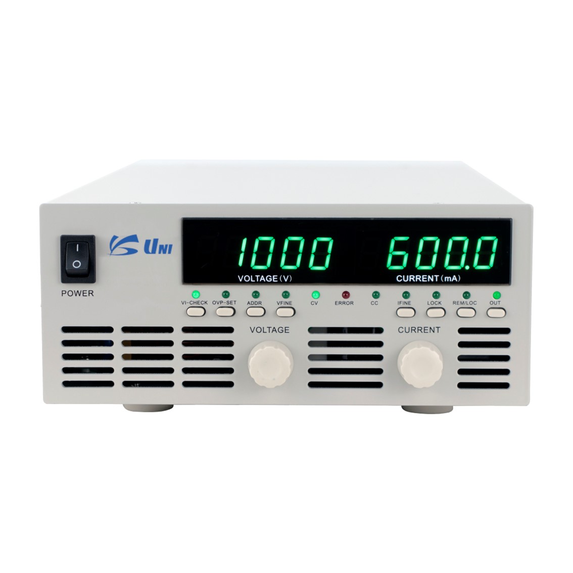 UNI UPH600-10HS DC파워서플라이 0~1000V, 0~600mA, 600W 단상, 220V, 2U DC전원공급기