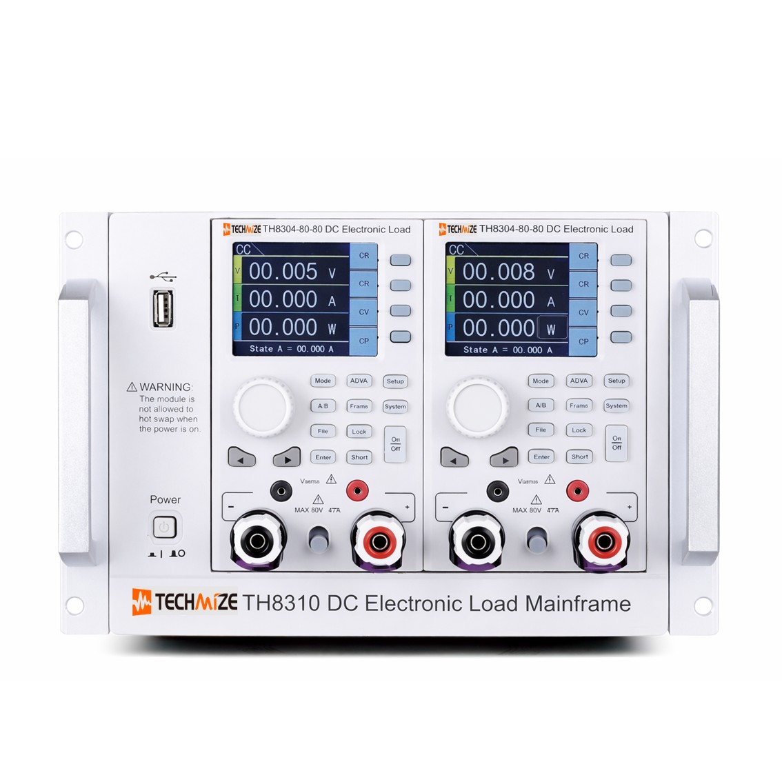 TECHMIZE TH8303-80-60  모듈러 DC전자로드 80V, 60A, 300W×1 DC전자부하