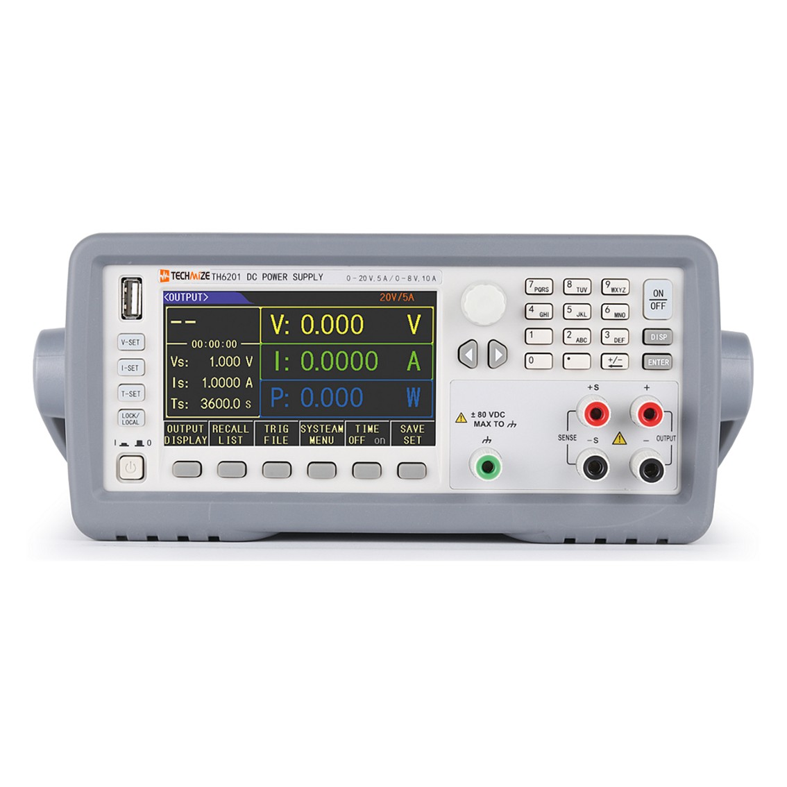 TECHMIZE TH6203  리니어 프로그래머블 DC파워서플라이 F1: 72V, 1.5A, 108W, F2: 32V, 3A, 96W DC전원공급기