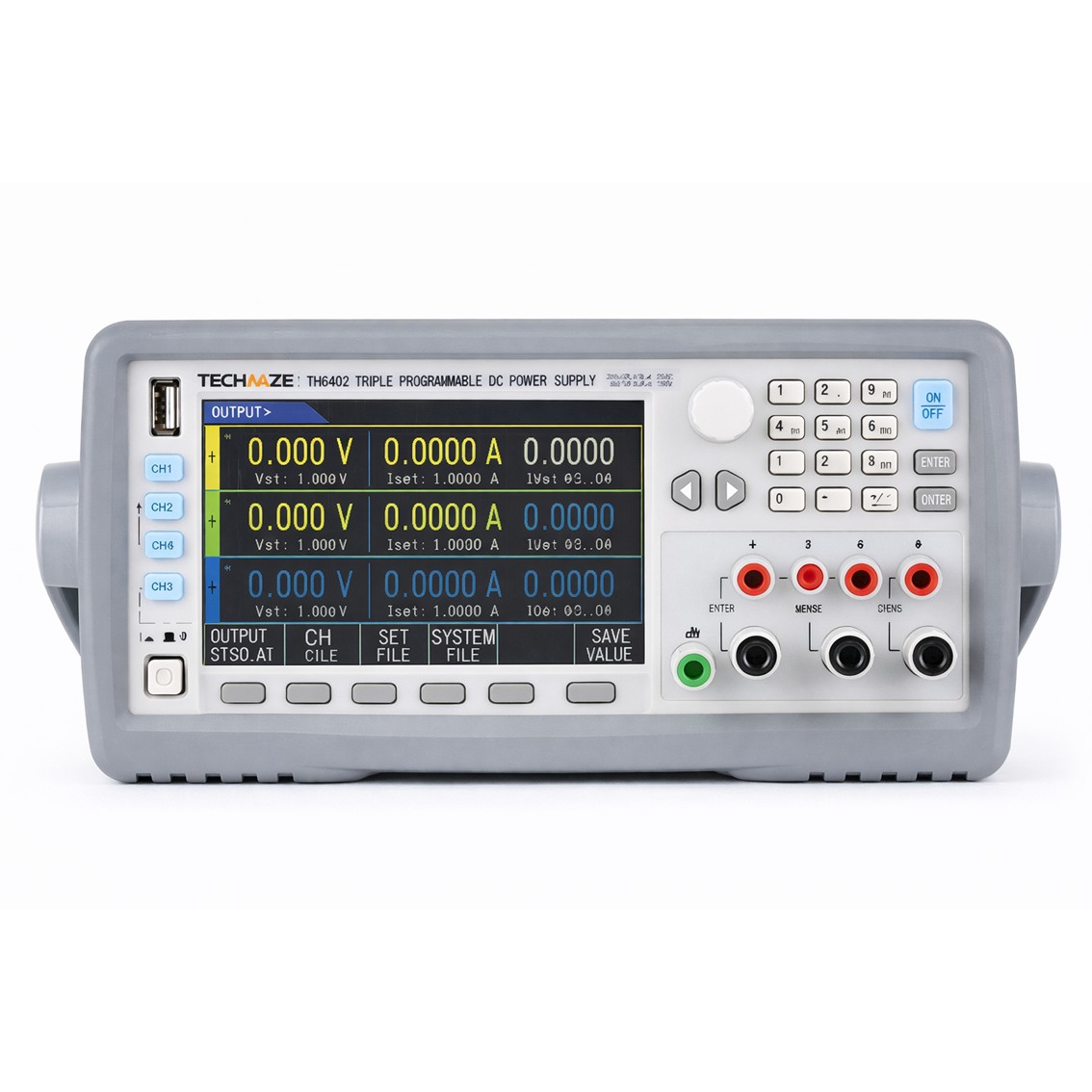 TECHMIZE TH6402A  3채널 DC파워서플라이 0-30V, 3A, 90W×2, 0-6V, 3A, 15W×1 DC전원공급기