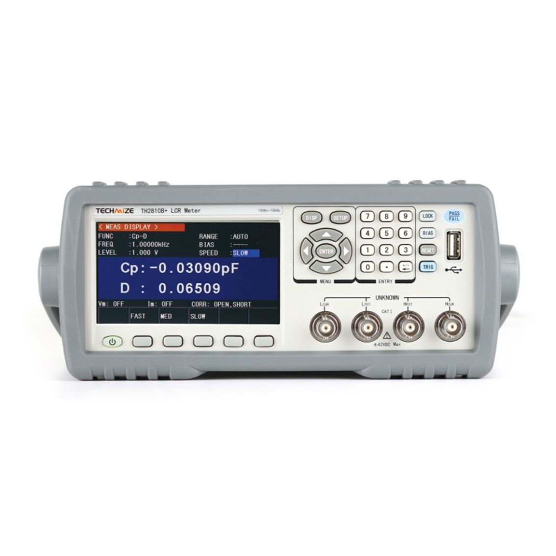 TECHMIZE TH2810D  LCR미터 100Hz,120Hz,1kHz, 10kHz, 0.1% 4.3인치