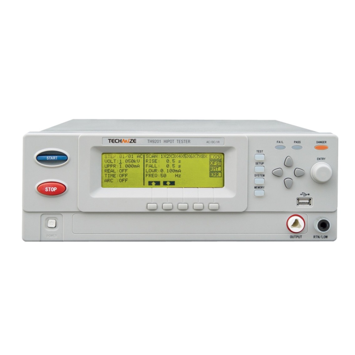 TECHMIZE TH9201S  8채널 내전압시험기 AC 0.05-5kV, DC 0.05-6kV, AC 0.001mA-30mA, DC 0.1uA-10mA 절연시험기